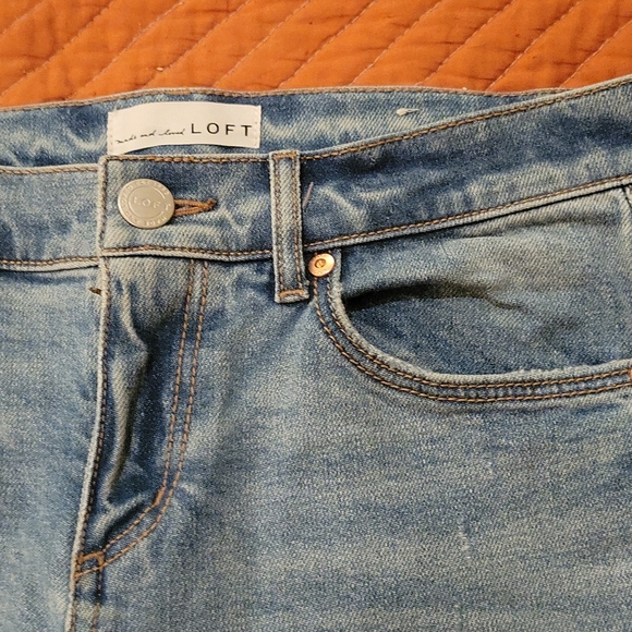 LOFT pearl studded skinny jeans size 25 - Picture 3 of 10